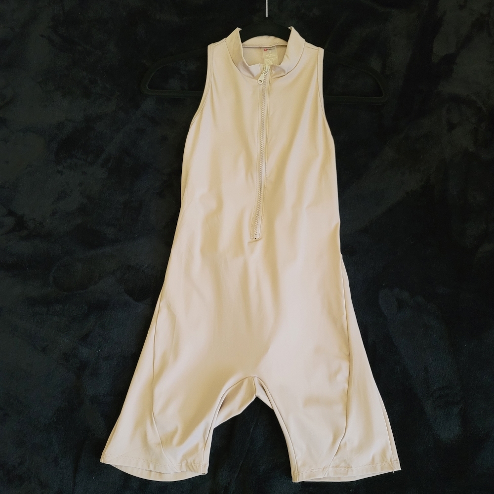 New Tan 1-Piece Bodysuit Short Set (S-L)